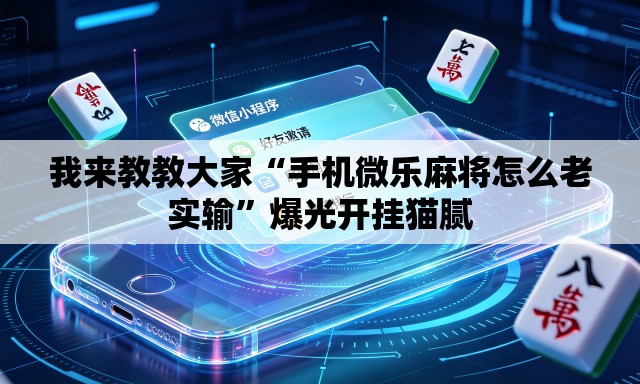 我来教教大家“手机微乐麻将怎么老实输	”爆光开挂猫腻