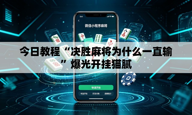 今日教程“决胜麻将为什么一直输”爆光开挂猫腻