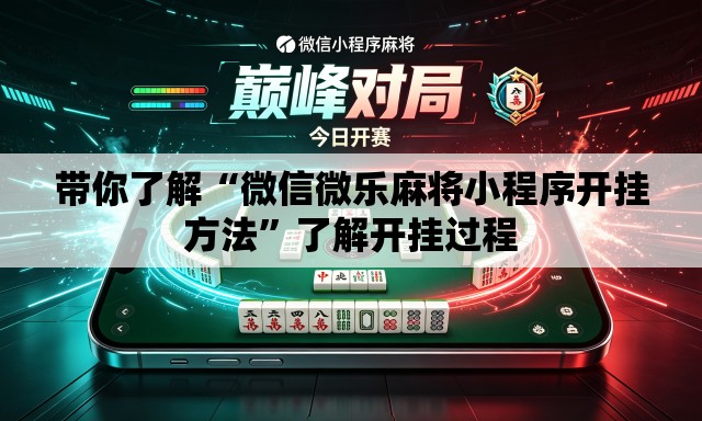 带你了解“微信微乐麻将小程序开挂方法	”了解开挂过程