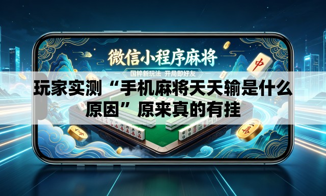 玩家实测“手机麻将天天输是什么原因”原来真的有挂