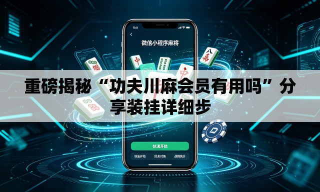 重磅揭秘“功夫川麻会员有用吗”分享装挂详细步