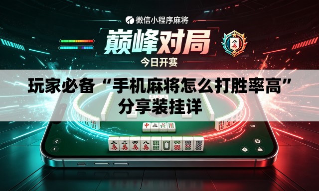 玩家必备“手机麻将怎么打胜率高	”分享装挂详