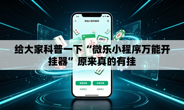 给大家科普一下“微乐小程序万能开挂器”原来真的有挂
