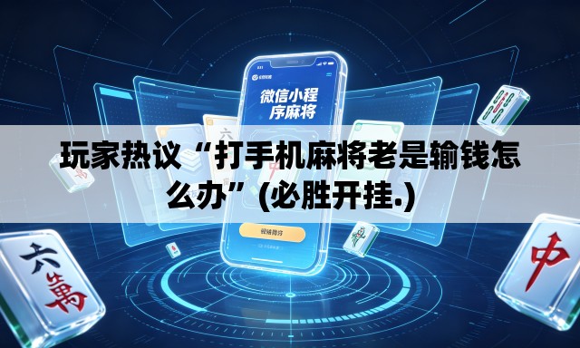 玩家热议“打手机麻将老是输钱怎么办”(必胜开挂.)