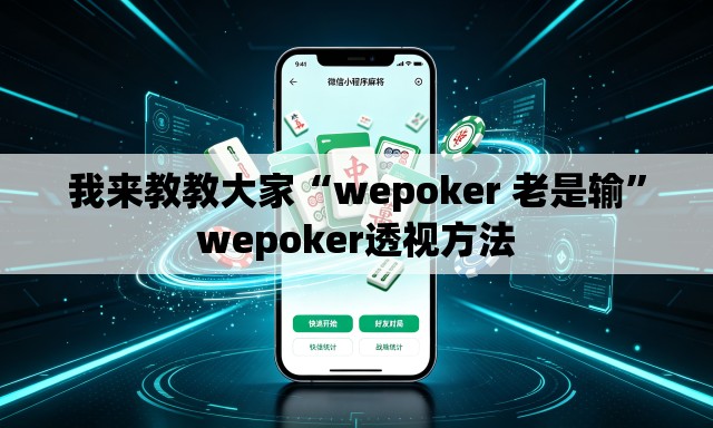 我来教教大家“wepoker 老是输	”wepoker透视方法