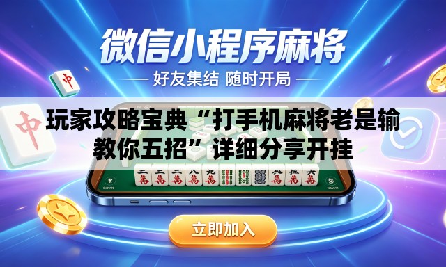 玩家攻略宝典“打手机麻将老是输教你五招	”详细分享开挂