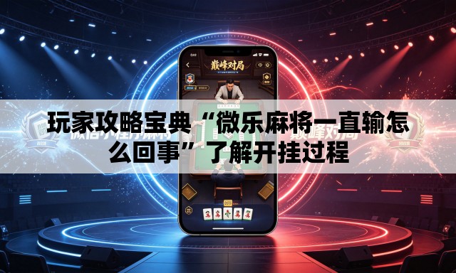玩家攻略宝典“微乐麻将一直输怎么回事”了解开挂过程