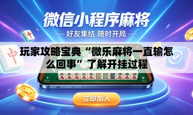 玩家攻略宝典“微乐麻将一直输怎么回事”了解开挂过程
