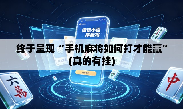 终于呈现“手机麻将如何打才能赢”(真的有挂)
