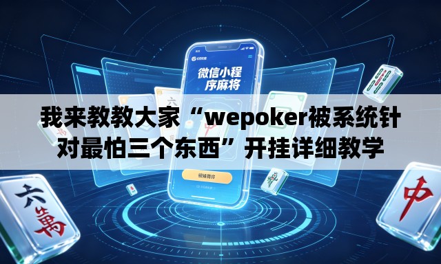 我来教教大家“wepoker被系统针对最怕三个东西”开挂详细教学