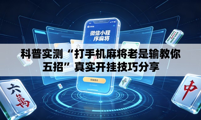 科普实测“打手机麻将老是输教你五招	”真实开挂技巧分享
