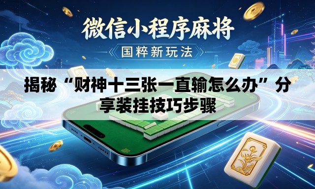 揭秘“财神十三张一直输怎么办”分享装挂技巧步骤