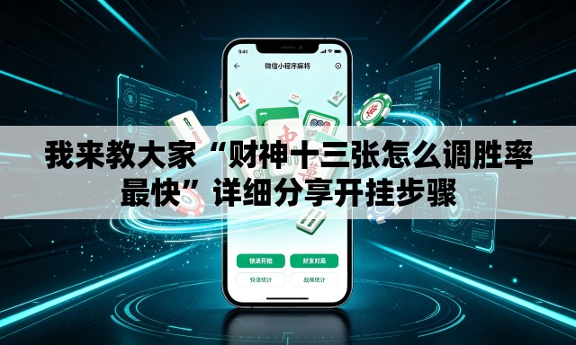 我来教大家“财神十三张怎么调胜率最快	”详细分享开挂步骤