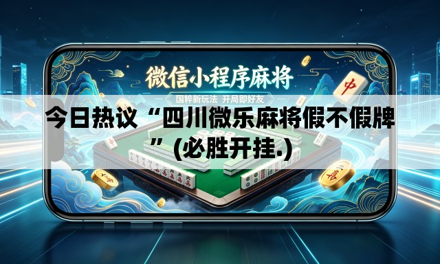 今日热议“四川微乐麻将假不假牌”(必胜开挂.)