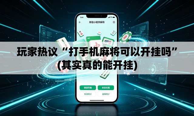 玩家热议“打手机麻将可以开挂吗”(其实真的能开挂)