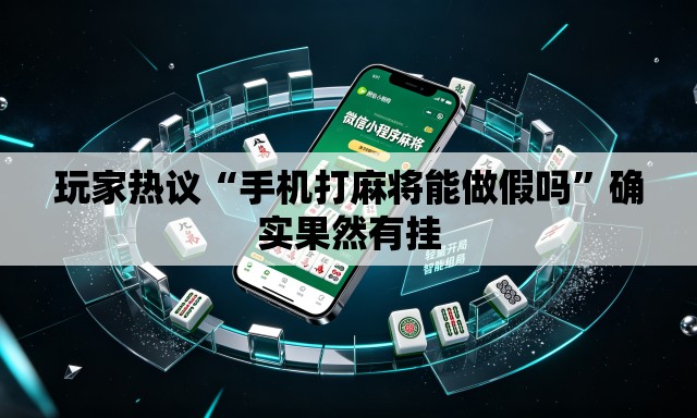 玩家热议“手机打麻将能做假吗”确实果然有挂