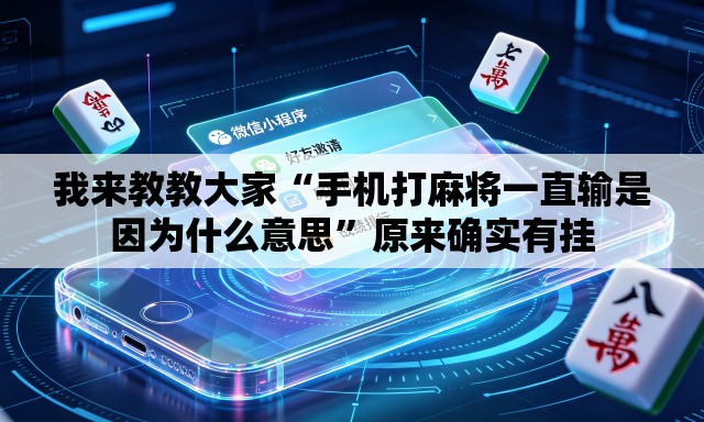 我来教教大家“手机打麻将一直输是因为什么意思”原来确实有挂