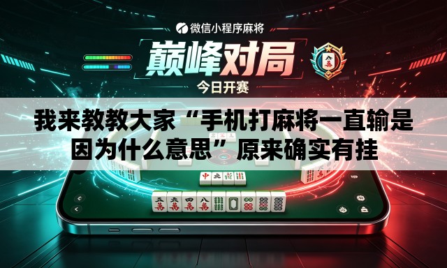 我来教教大家“手机打麻将一直输是因为什么意思	”原来确实有挂