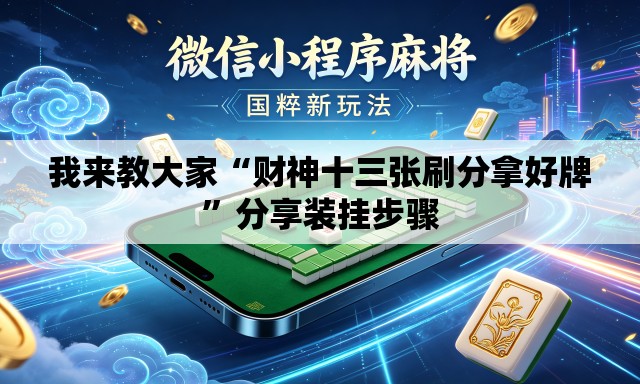 我来教大家“财神十三张刷分拿好牌”分享装挂步骤