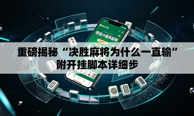 重磅揭秘“决胜麻将为什么一直输”附开挂脚本详细步