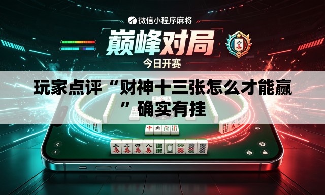 玩家点评“财神十三张怎么才能赢	”确实有挂