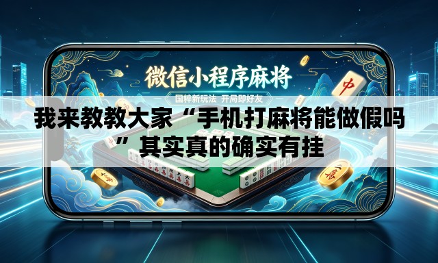 我来教教大家“手机打麻将能做假吗”其实真的确实有挂