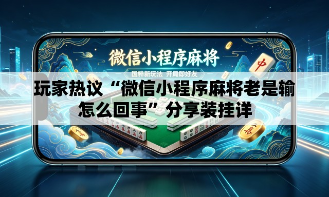 玩家热议“微信小程序麻将老是输怎么回事”分享装挂详