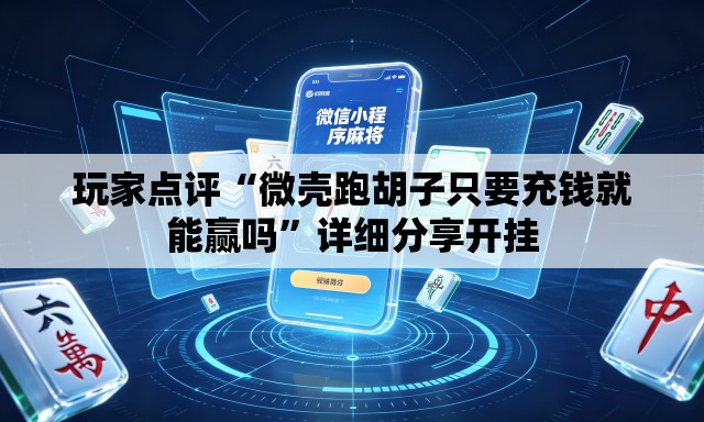 玩家点评“微壳跑胡子只要充钱就能赢吗”详细分享开挂