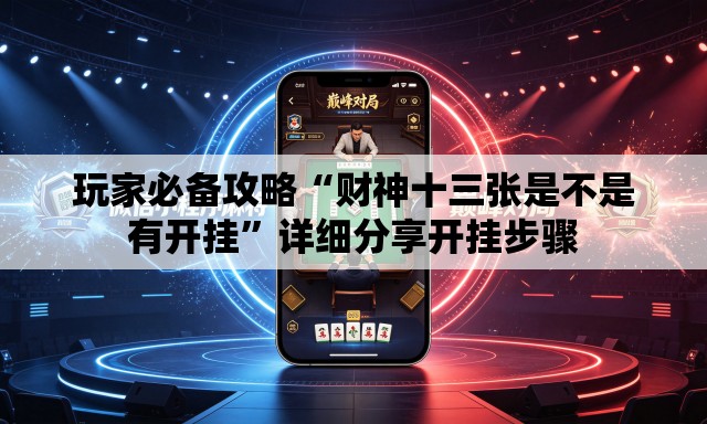 玩家必备攻略“财神十三张是不是有开挂”详细分享开挂步骤