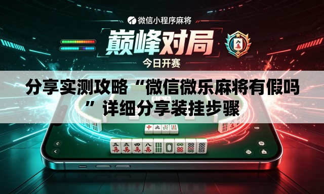 分享实测攻略“微信微乐麻将有假吗”详细分享装挂步骤