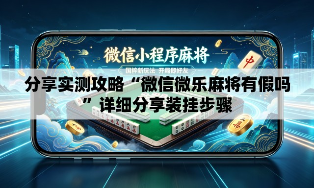 分享实测攻略“微信微乐麻将有假吗”详细分享装挂步骤