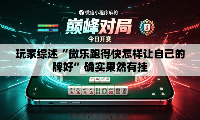 玩家综述“微乐跑得快怎样让自己的牌好	”确实果然有挂