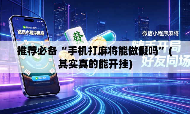 推荐必备“手机打麻将能做假吗	”(其实真的能开挂)