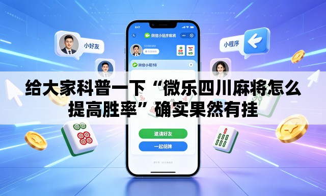 给大家科普一下“微乐四川麻将怎么提高胜率”确实果然有挂