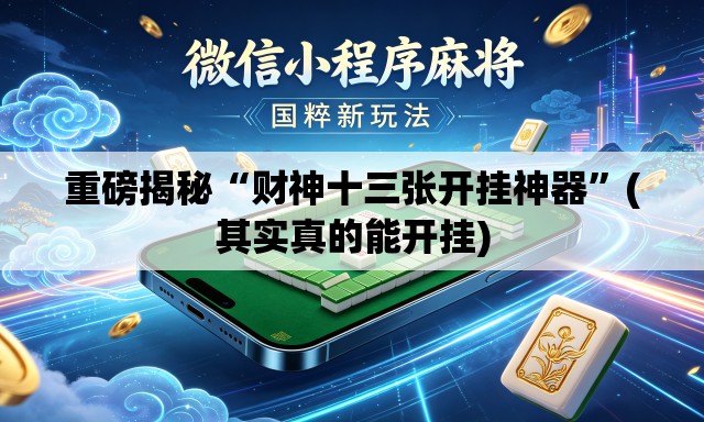 重磅揭秘“财神十三张开挂神器”(其实真的能开挂)