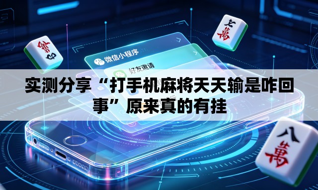 实测分享“打手机麻将天天输是咋回事”原来真的有挂