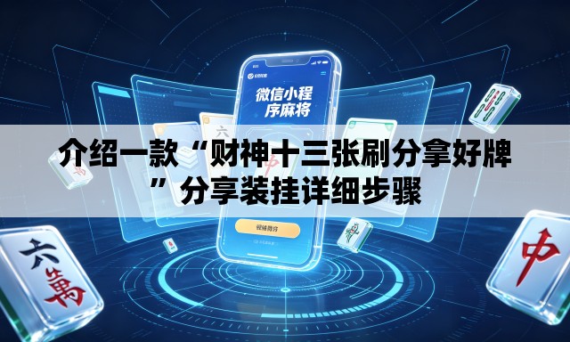 介绍一款“财神十三张刷分拿好牌”分享装挂详细步骤