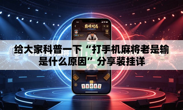 给大家科普一下“打手机麻将老是输是什么原因”分享装挂详