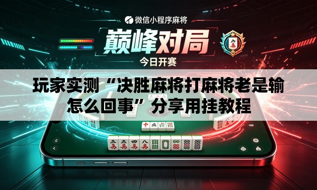 玩家实测“决胜麻将打麻将老是输怎么回事”分享用挂教程