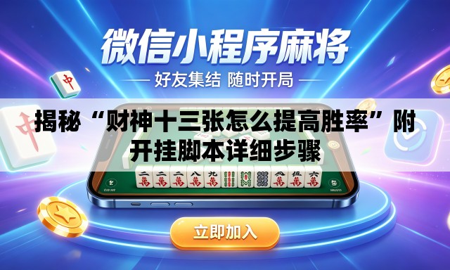揭秘“财神十三张怎么提高胜率	”附开挂脚本详细步骤