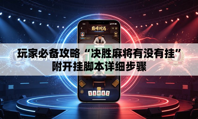 玩家必备攻略“决胜麻将有没有挂”附开挂脚本详细步骤