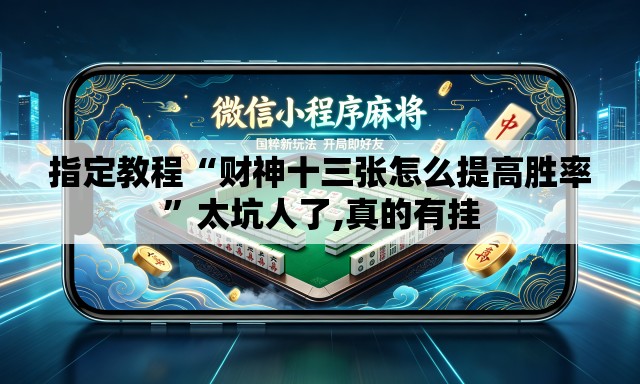 指定教程“财神十三张怎么提高胜率	”太坑人了,真的有挂