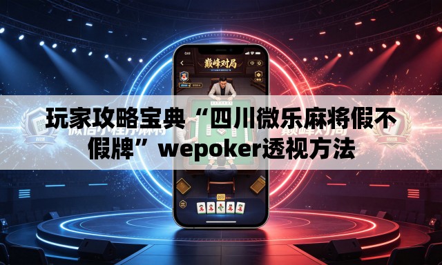 玩家攻略宝典“四川微乐麻将假不假牌”wepoker透视方法