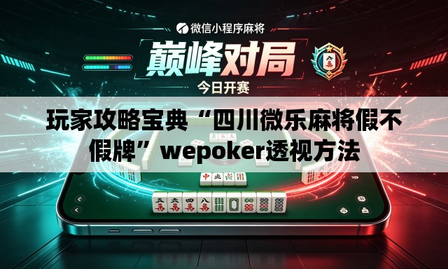 玩家攻略宝典“四川微乐麻将假不假牌	”wepoker透视方法