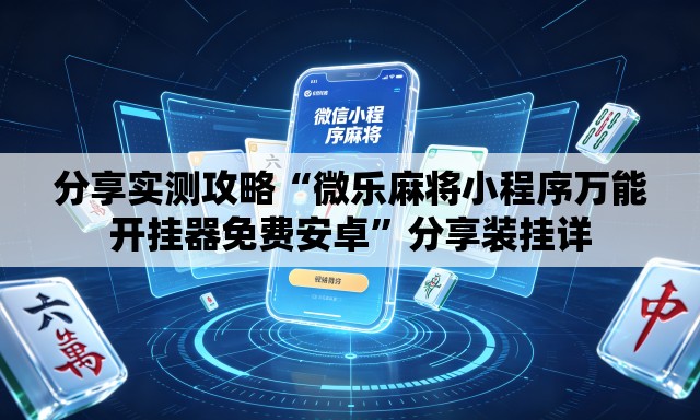 分享实测攻略“微乐麻将小程序万能开挂器免费安卓	”分享装挂详