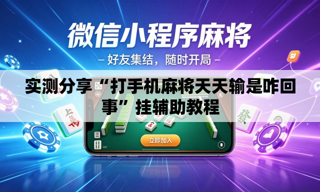 实测分享“打手机麻将天天输是咋回事”挂辅助教程