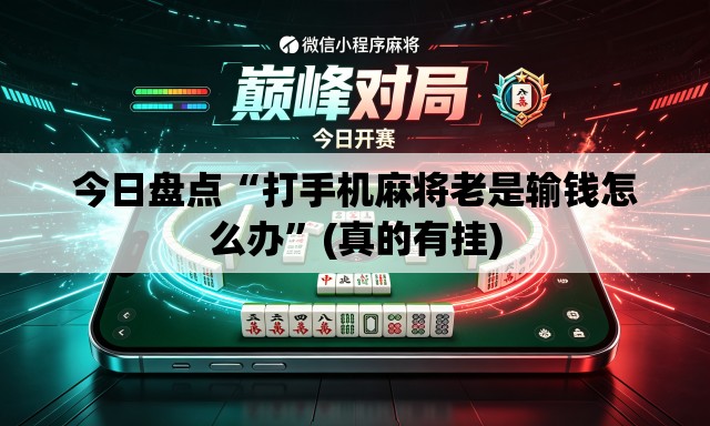 今日盘点“打手机麻将老是输钱怎么办”(真的有挂)