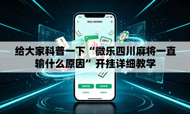 给大家科普一下“微乐四川麻将一直输什么原因”开挂详细教学