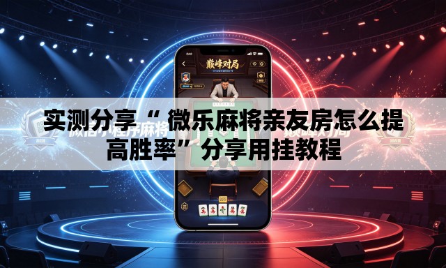 实测分享“ 微乐麻将亲友房怎么提高胜率”分享用挂教程