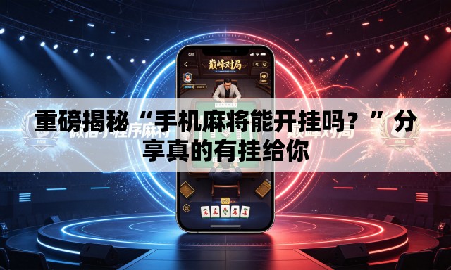 重磅揭秘“手机麻将能开挂吗？”分享真的有挂给你